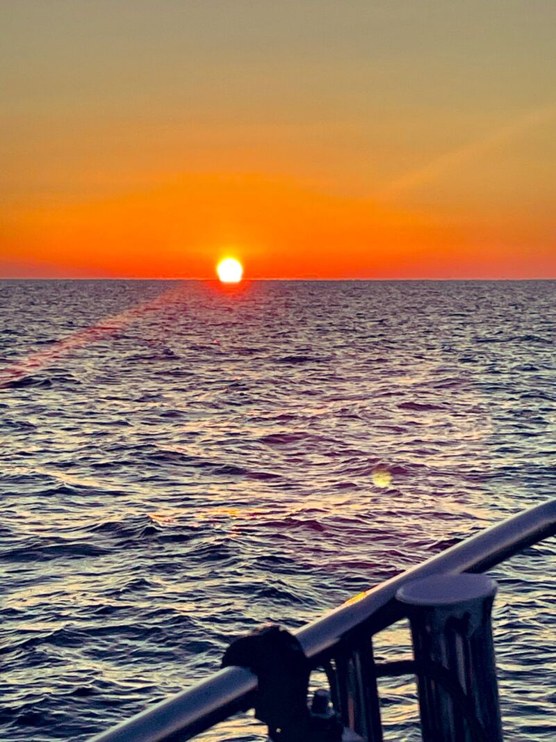 Image for the Tweet beginning: 本日は常連様と調査🛥️
最近めっきり寒くなり早朝コーヒーがお決まり☕️からの極上なあさひを拝みながら調査スタート🎣ベイトの反応もよくコンスタントに釣れてくれました🐟常連様もイナワラとサバの猛攻で休憩する暇もなく、2回のラインブレイクからの本命登場🗡️で歓喜が*\(^o^)/* 